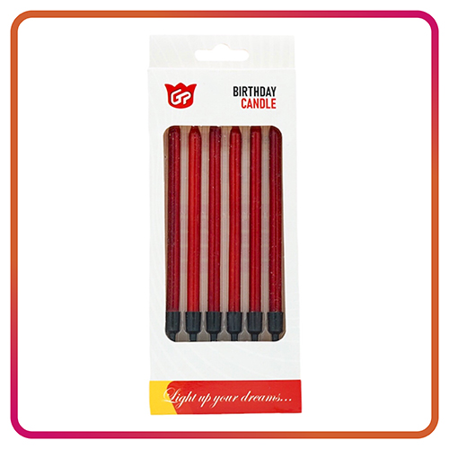 شمع رویال تک رنگ جعبه دار قرمز 50 عددی